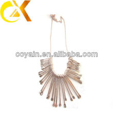 2013 fashion style stainless steel necklace with rose gold plating